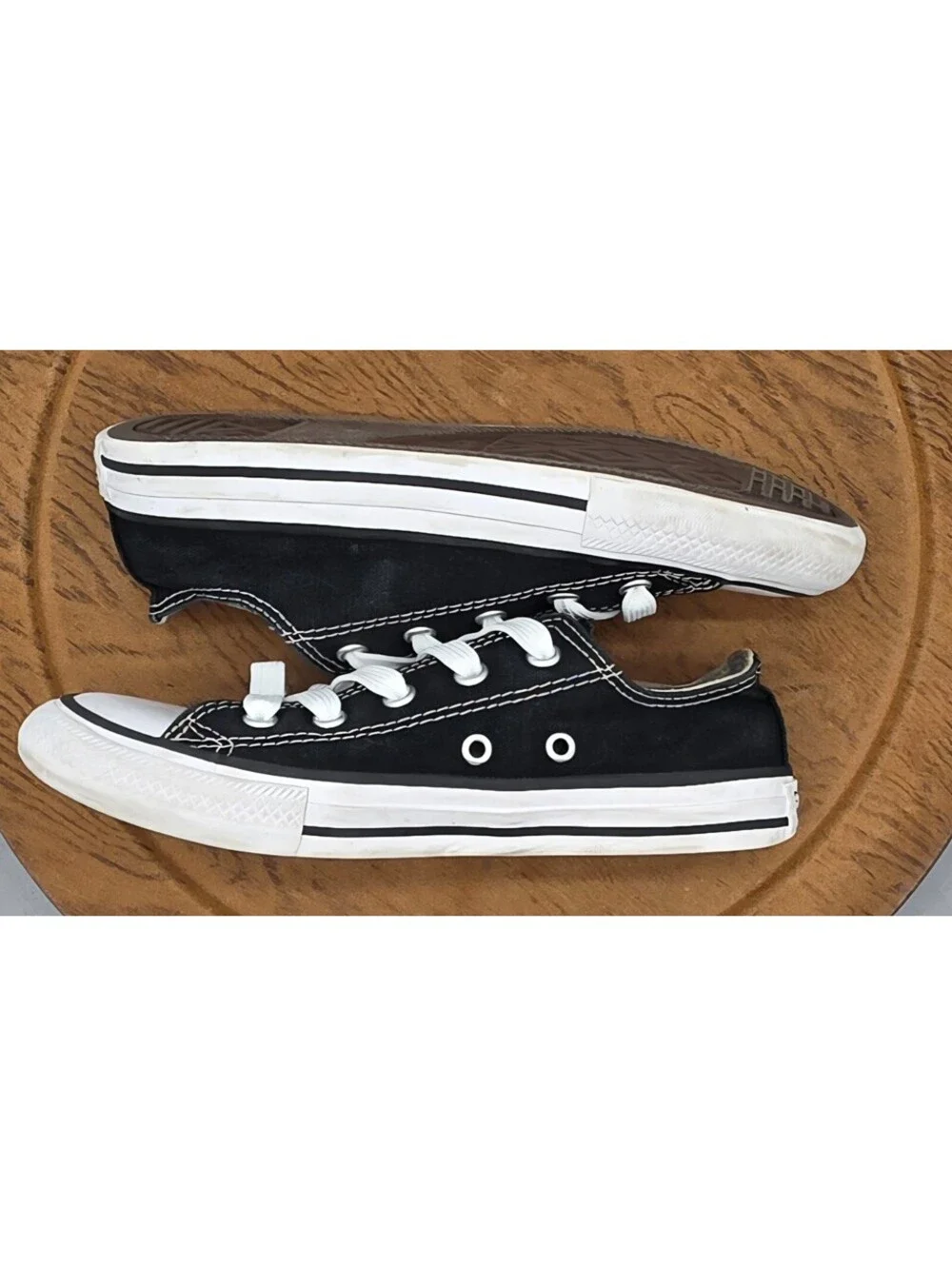 🔥Converse Sneakers Chuck Taylor All-Star Low Top Black Size 1Y  3J235 🔥